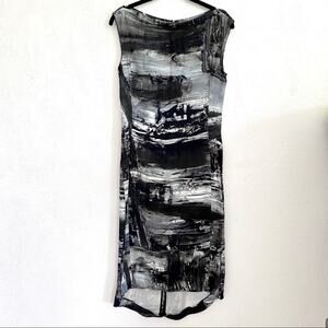 Victor Alfaro Paint Wide Neck Sleeveless Dress Size 4